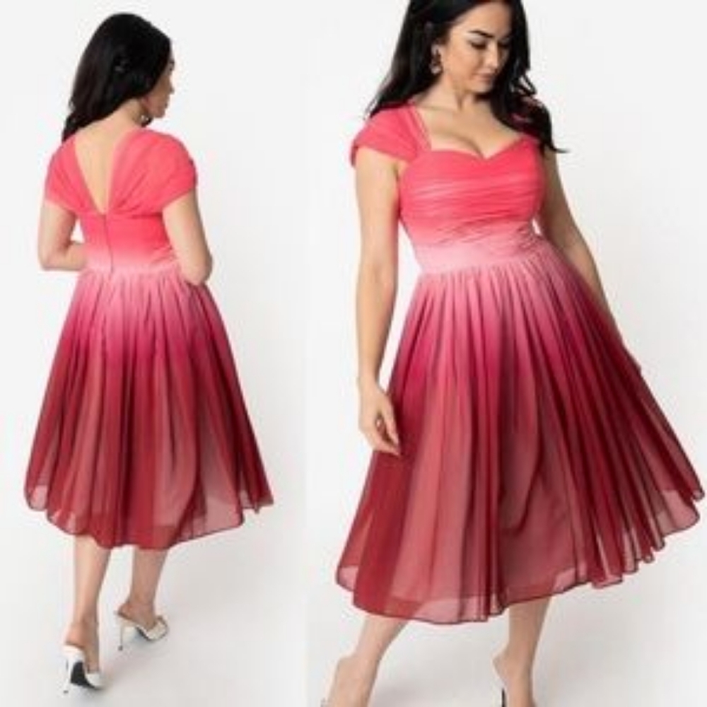 Unique Vintage ombre dress